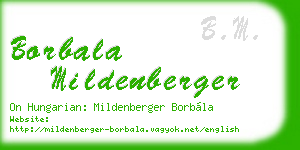 borbala mildenberger business card
